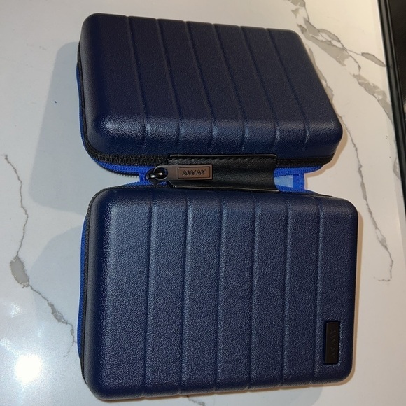 Away Mini Travel Zip Around Case Navy. With Travel Samples New Never Used - Picture 5 of 7